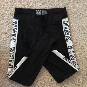 Victoria Secret Pink Black logo leggings